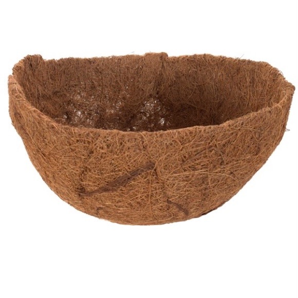 2 Coco Coir Liners for Hanging Flower Plant Baskets Coconut Fiber Inserts - Picture 1 of 3